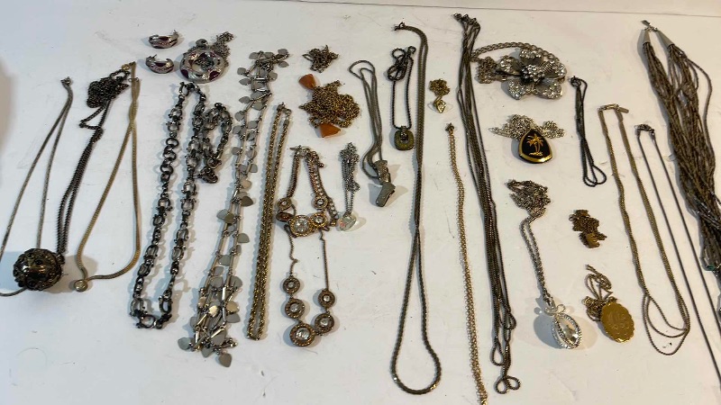 Photo 1 of ASSORTED CHAINS & JEWELRY SOME VINTAGE