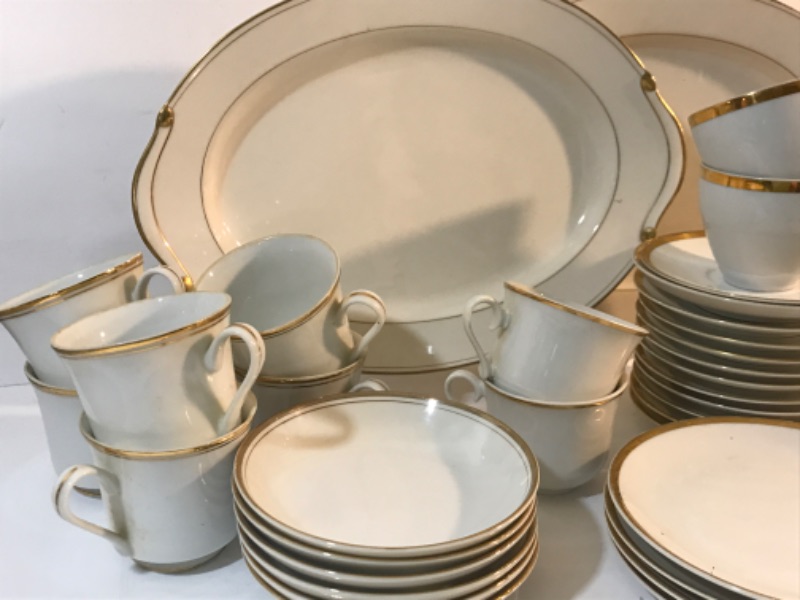 Photo 7 of ASSORTED VINTAGE CHINA- WHITE WITH GOLD TRIM - THOMAS GERMANY,ROYALTON, BRIGITTA & MORE