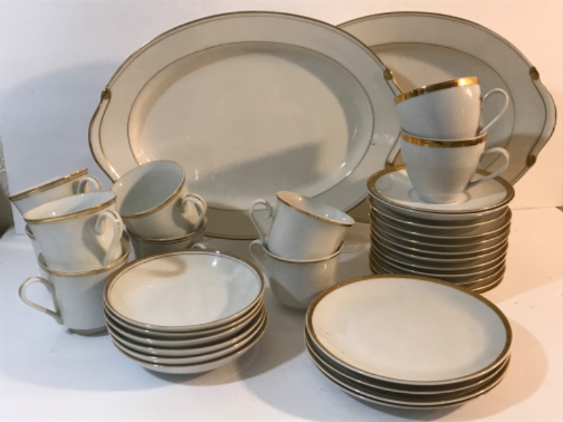 Photo 1 of ASSORTED VINTAGE CHINA- WHITE WITH GOLD TRIM - THOMAS GERMANY,ROYALTON, BRIGITTA & MORE