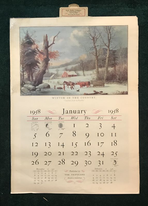 Photo 4 of VINTAGE CALENDAR SCENES - PUBLISHED BY THE TRAVELERS & MORE
