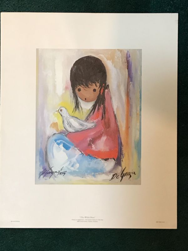 Photo 1 of DE GRAZIA SPECIAL EDITION “THE WHITE DOVE” SIGNED BY ARTIST 1979 FOR ROBERTA