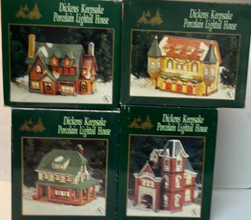 Photo 1 of DICKENS PORCELAIN LIGHTED HOUSES