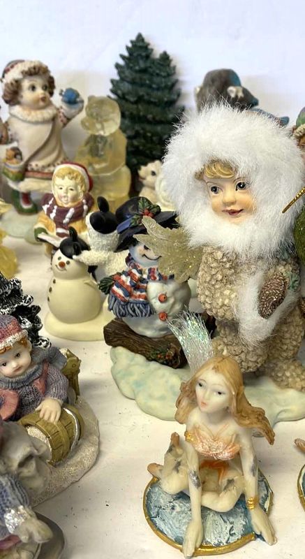 Photo 4 of VINTAGE CHRISTMAS FIGURINES- FUR TRIMMED CUTIE & MORE