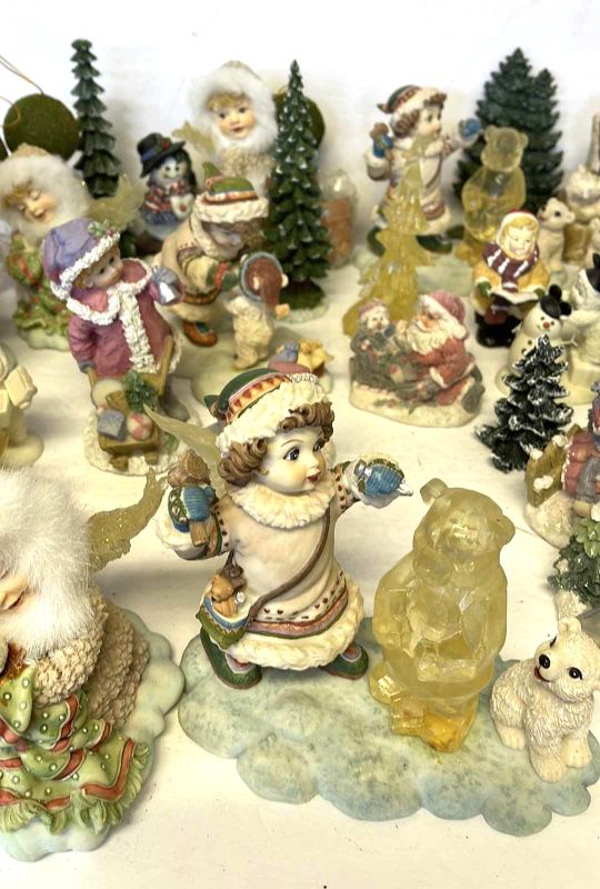 Photo 3 of VINTAGE CHRISTMAS FIGURINES- FUR TRIMMED CUTIE & MORE