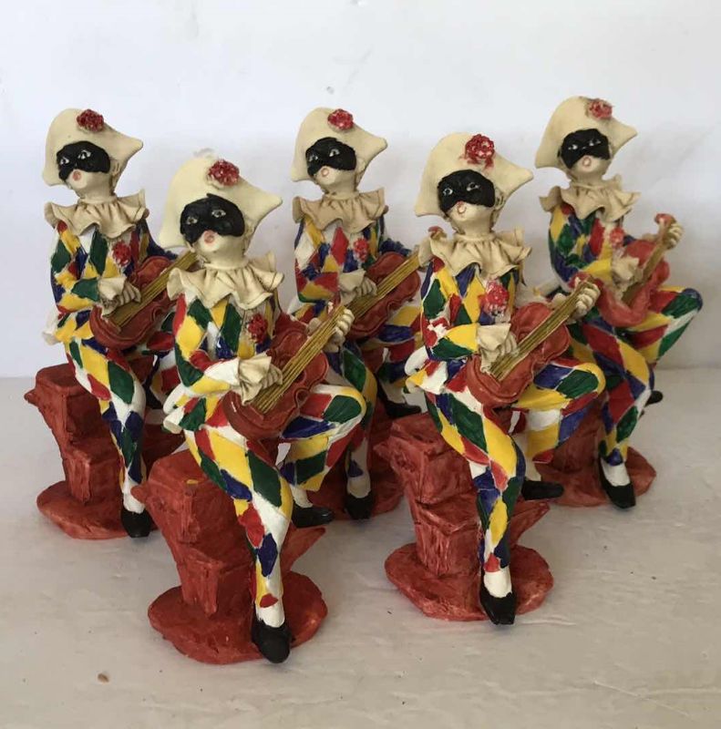 Photo 2 of CAPO ART CLOWNS MADE IN ITALY SET OF 10 NOS - MADE FOR THE VENETIAN 