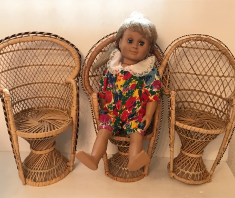 Photo 4 of VINTAGE DOLLS WITH STANDS & CHAIRS