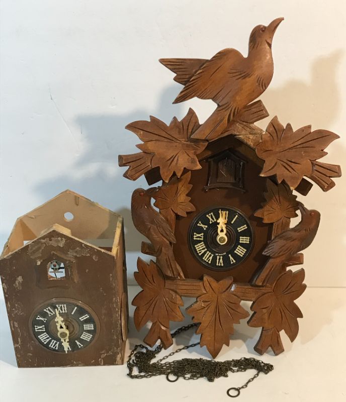 Photo 4 of VINTAGE COO COO CLOCKS - ONE CAN BE USED FOR PARTS TO REFURBISH