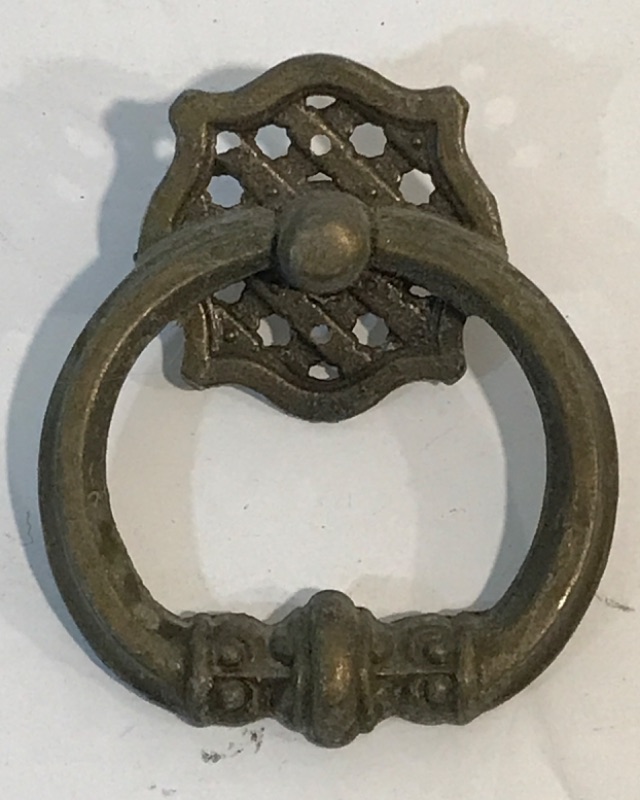 Photo 4 of ANTIQUE Colonial Revival Style Ring Pull Cast Brass 16