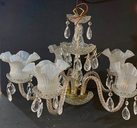 Photo 1 of VINTAGE ITALIAN CEILING CHANDELIER WITH MURANO GLASS 