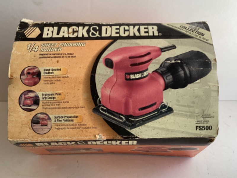 Photo 2 of BLACK & DECKER 1/4 SHEET FINISHING SANDER & FLASHLIGHTS 