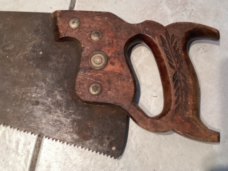 Photo 3 of ANTIQUE WOOD HANDLE SAW