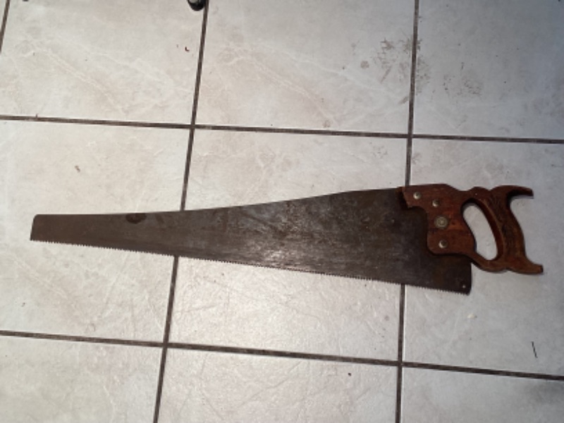 Photo 2 of ANTIQUE WOOD HANDLE SAW