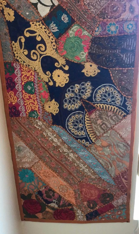 Photo 3 of VINTAGE INDIAN HANDCRAFTED EMBROIDERED TAPESTRY 20”x58”