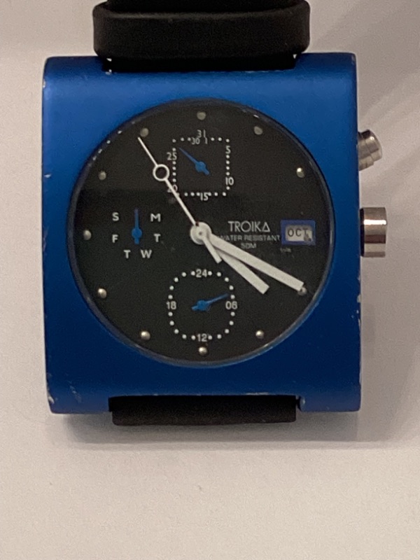 Photo 3 of TROIKA BLUE SQUARE WATCH MADE IN GERMANY