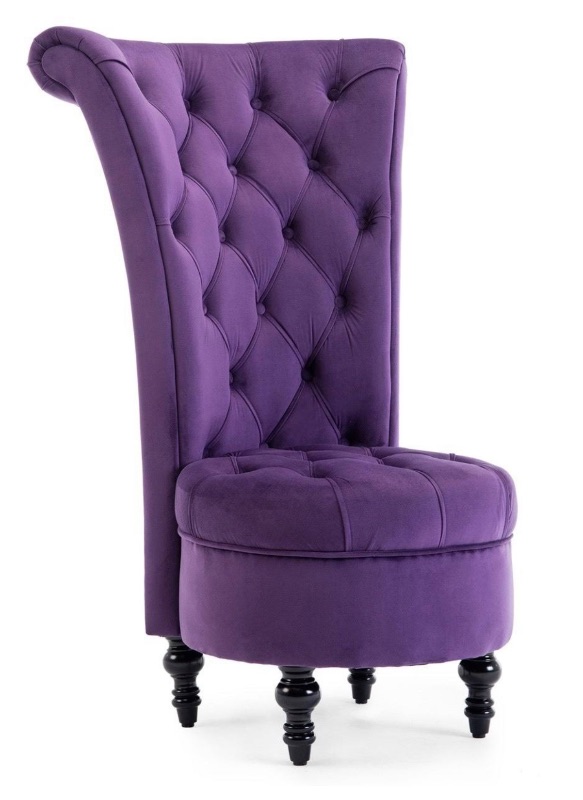 Photo 1 of BELLEZE MODERN GOTHIC STYLE VELVET ACCENT CHAIR, ELEGANT SEATING WITH HIGH BACK & BUTTON DETAILS, CONTEMPORARY DESIGN FOR LIVING


