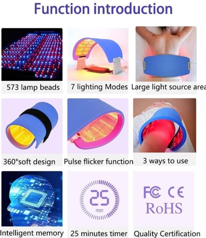 Photo 2 of DERMALLIGHT SKIN LED CARE EMS PHOTONS LIGHT THERAPY SET FOR FACE AND BODY