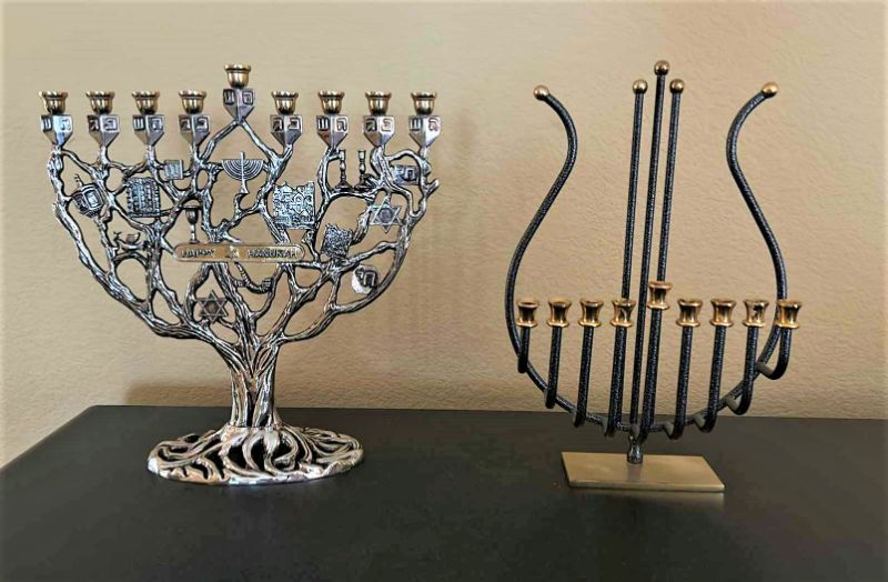 Photo 1 of 2 MENORAHS ( 24K GOLD AND SILVER PLATED)