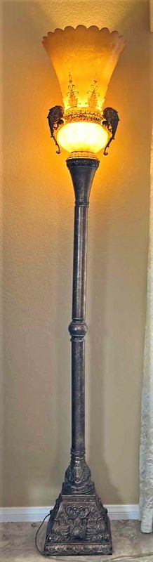 Photo 1 of MEDITERRANEAN STYLE TORCHIERE LAMP H71”