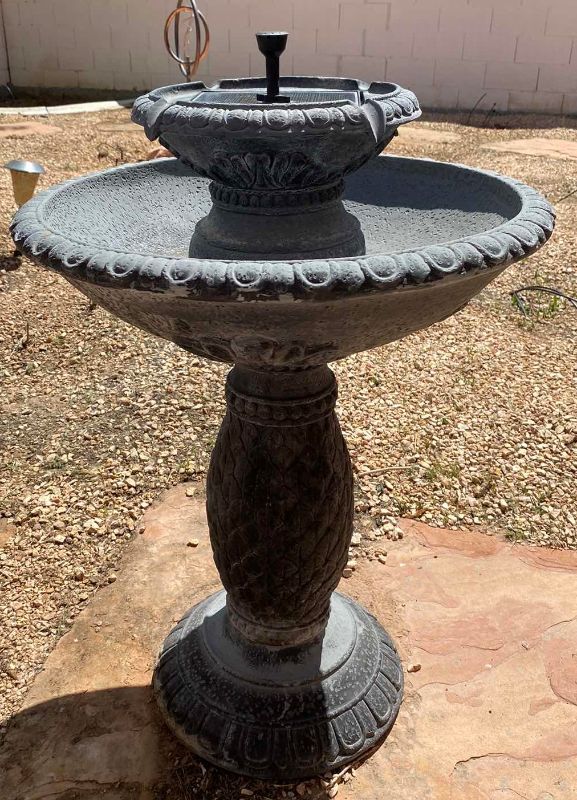 Photo 1 of SOLAR BIRD BATH FOUNTAIN H32”