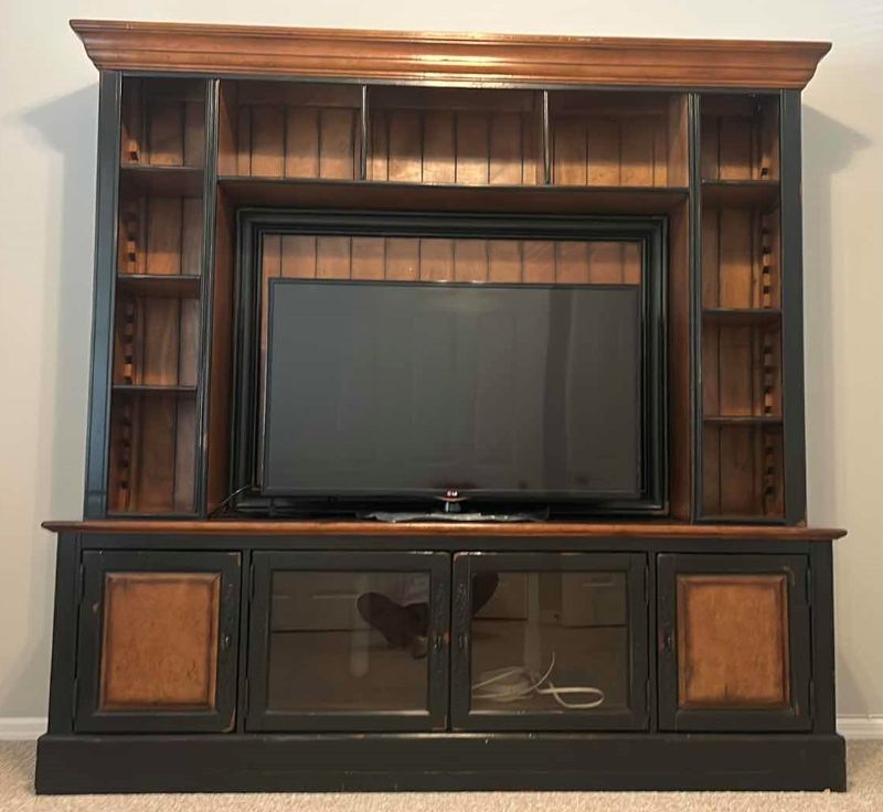 Photo 16 of HOOKER FURNITURE HAND PRODUCED ANTIQUE REPRODUCTION LIGHTED ENTERTAINMENT MEDIA CENTER W EXTRA DOORS AND ACCESSORIES  83” x 22” x H 82” ( TV SOLD SEPARATELY)