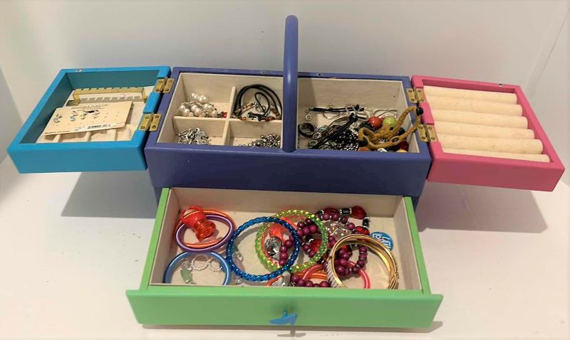 Photo 1 of JEWELRY BOX WITH COSTUME JEWELRY