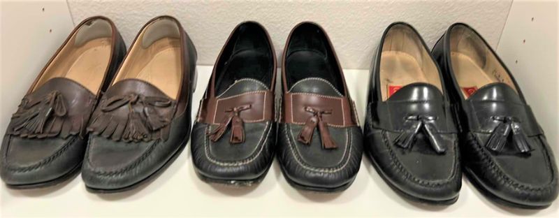 Photo 1 of THREE PAIR MENS COLE HAAN SLIP ON SHOES SIZE 11