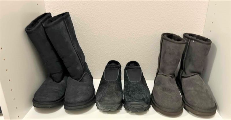 Photo 1 of 3 PAIRS OF WOMENS SNOW BOOTS AND SHOES SIZE 7.5
