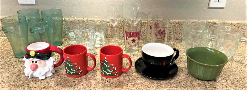 Photo 1 of KITCHEN GLASSES, CUPS AND BOWL ASSORTMENT