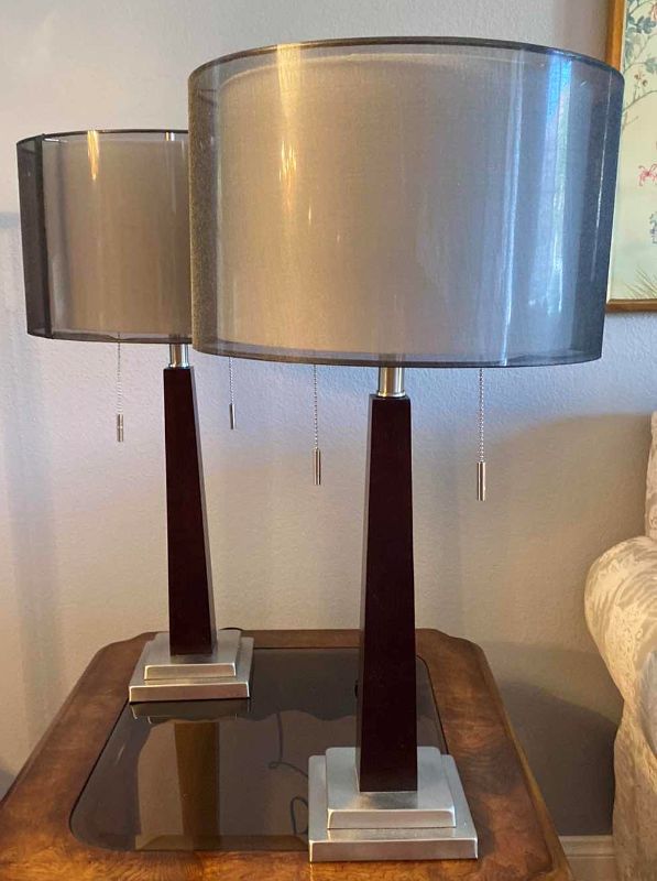 Photo 1 of PAIR OF TABLE LAMPS H29”