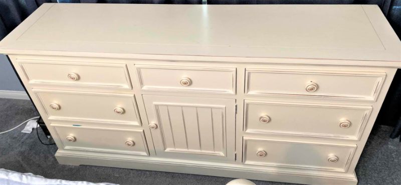 Photo 1 of ASHLEY FURNITURE FARM HOUSE  7 DRAWER 1 DOOR DRESSER 69” X 18” H35”