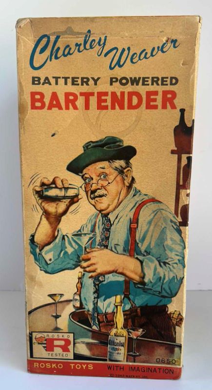 Photo 1 of VINTAGE CHARLIE WEAVER BATTERY POWERED BARTENDER