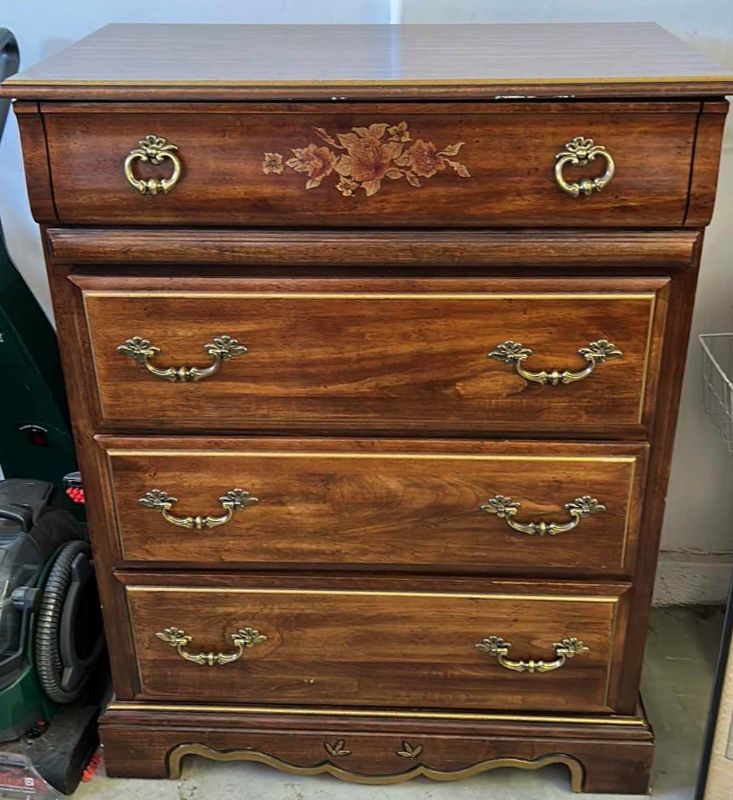 Photo 1 of VINTAGE  WOOD 4 DRAWER DRESSER