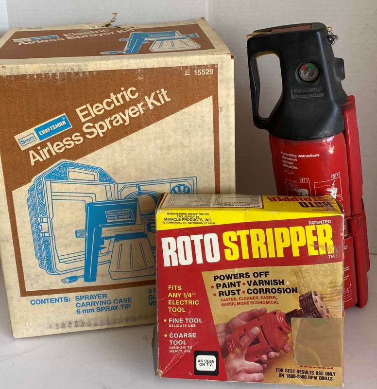 Photo 1 of AIRLESS SPRAYER ROTO STRIPPER AND FIRE EXTINGUISHER