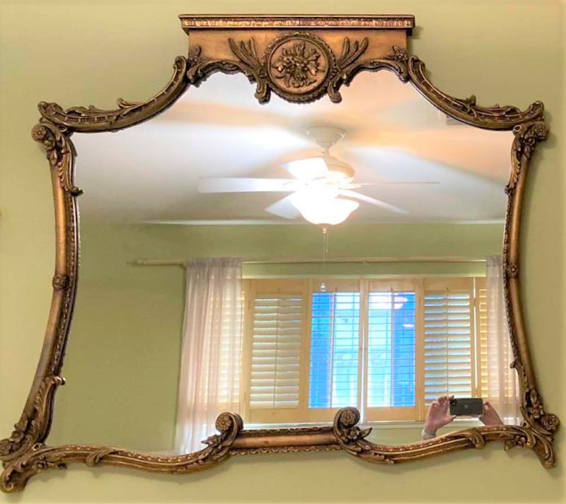 Photo 1 of VINTAGE ORNATE GOLD RESIN MIRROR 47” X 42”