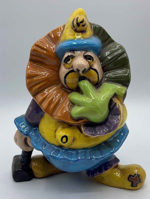 Photo 1 of HANDPAINTED VINTAGE CLOWN FIGURINES 8”, 3”