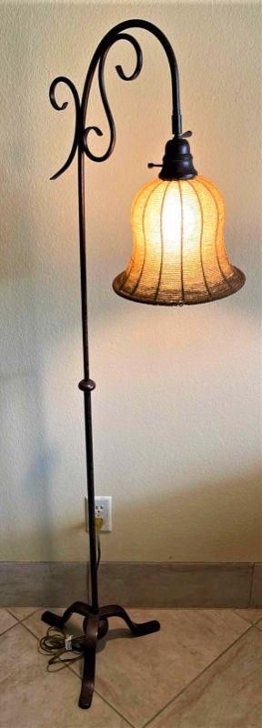 Photo 1 of BRONZE COLORED FLOOR LAMP W/SHADE H 59”