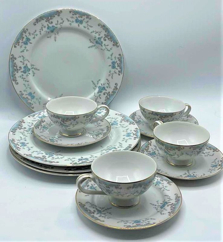 Photo 1 of IMPERIAL CHINA DESIGNED BY W DALTON SEVILLE PLATES, TEACUPS AND SAUCER SET, MADE IN JAPAN. 12 PCS