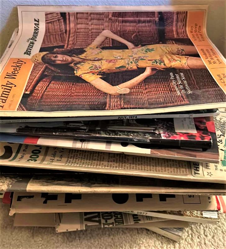 Photo 1 of STACK OF VINTAGE MAGAZINES AND NEWSPAPERS
