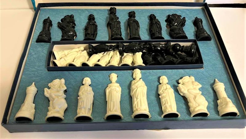 Photo 1 of VINTAGE CHESS SET WITH GAMEBOARD