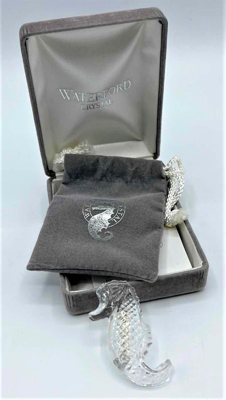 Photo 1 of WATERFORD CRYSTAL SEAHORSE BROOCH
