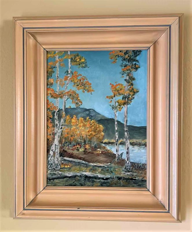 Photo 1 of ARTISIT SIGNED OIL PAINTING ON CANVAS “LANDSCAPE” FRAMED