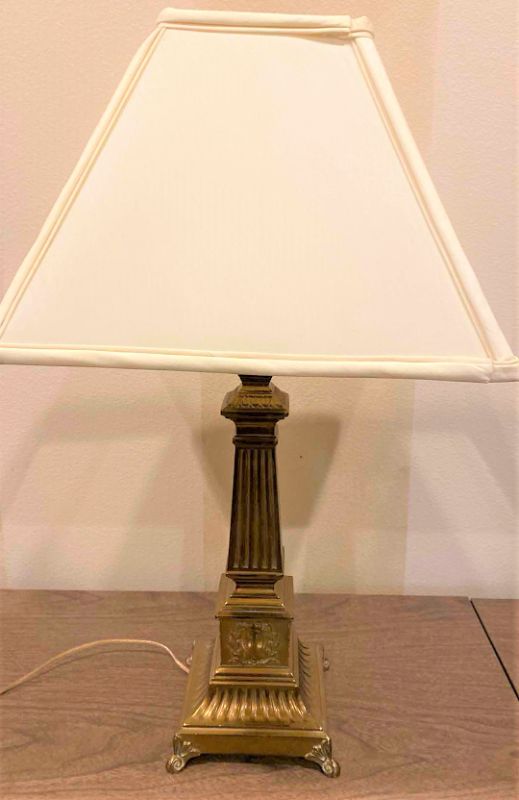 Photo 1 of BRASS COLOR METAL LAMP 29”