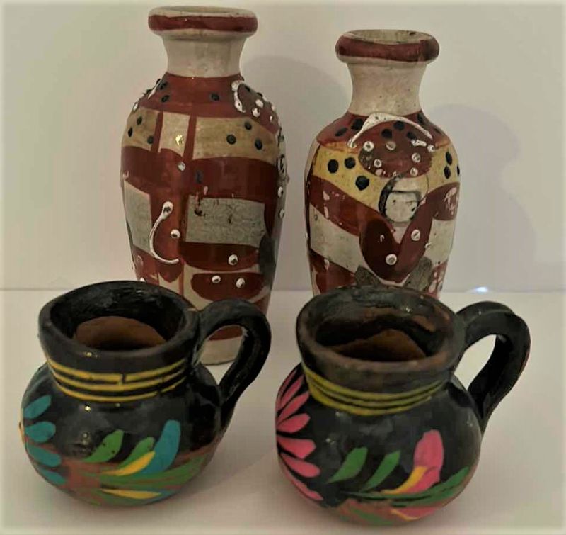 Photo 7 of MINI HAND PAINTED CRAFTED POTTERY TALLEST H4”