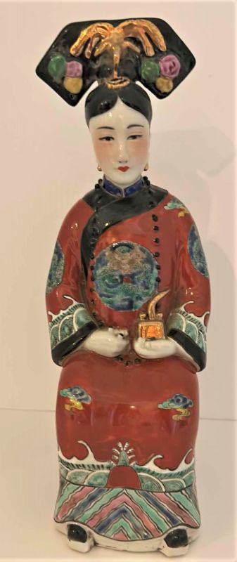 Photo 1 of VINTAGE CHINESE PORCELAIN FIGURINE H12”