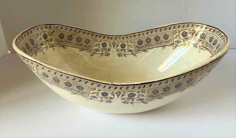 Photo 1 of BURMAN T & R BOOTE ENGLAND NUMBERED PORCELAIN BOWL 12” x 6.5”