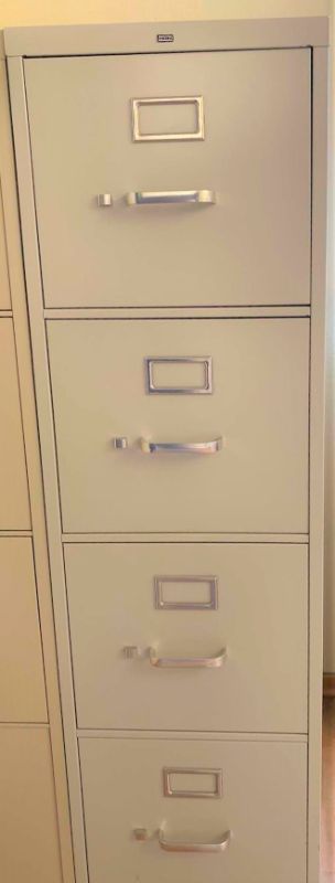 Photo 1 of HON ALMOND 4 DRAWER FILE CABINET