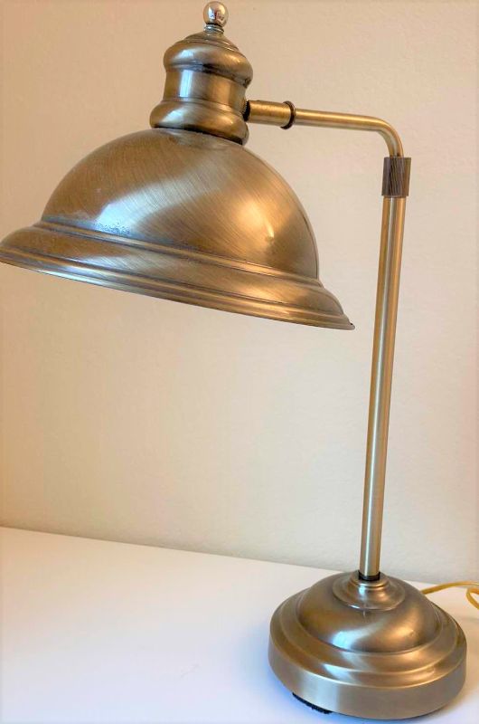 Photo 1 of ANTIQUE BRASS DESK LAMP H22”