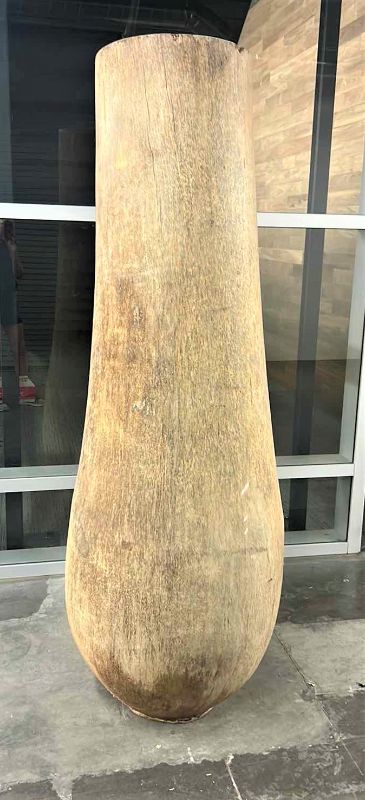 Photo 1 of HUGE (HOLLOWED OUT FROM TOP TO BOTTOM) PALM WOOD TREE  VASE 31” x 81”