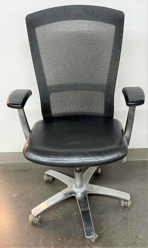 Photo 4 of EXECUTIVE HIGH BACK LEATHER AND NET OFFICE CHAIR