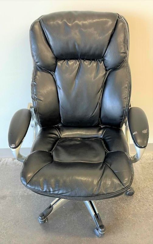 Photo 1 of EXECUTIVE BONDED LEATHER ADJUSTABLE HIGH BACK OFFICE CHAIR